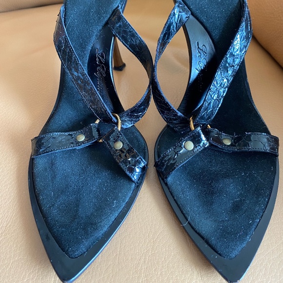 RARE LES COPAINS SNAKESKIN SANDALS - Picture 2 of 7